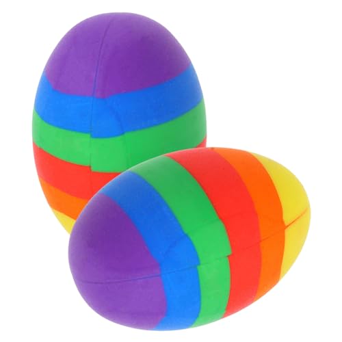 2 Stk Osterei-Radiergummi kinder geschenkideen ostern Radiergummi Geschenkset Eier Radierer Miniatur Radiergummis Osterpartydekorationen Malerei Radiergummi Mini-Radierer KICHOUSE von KICHOUSE