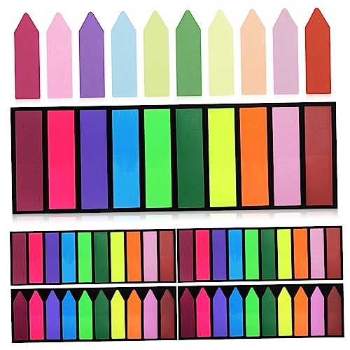 6 Pack Haftnotizen Klebefahnen-Registerkarten Schulseitenmarkierungen Neon-Aufkleber sticky notes book markierungsfahnen Indexbuch-Tags Seitenmarkierungen mit klebrigen Tabs Papier KICHOUSE von KICHOUSE