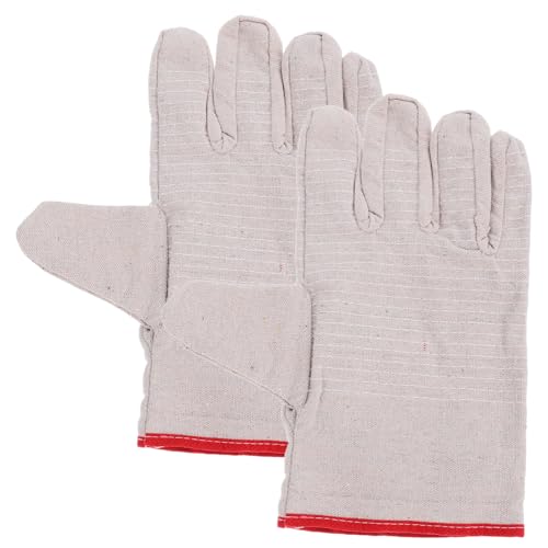 KICHOUSE 1 Paar Schutzhandschuhe schutzkleidung schweißen werkstatthandschuhe Fäustlinge Ausleger Arm Maske Handschuhe Winter Arbeitshandschuhe für den Garten Schweißhandschuhe Baumwollgarn von KICHOUSE