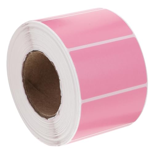 KICHOUSE 1 Rolle Preisaufkleber Express-etiketten Direkte Thermoetiketten Papier Für Thermodrucker Rechteckiges Thermoetikett -aufkleberpapier Thermisches Etikett Rollo-etiketten Rosa von KICHOUSE