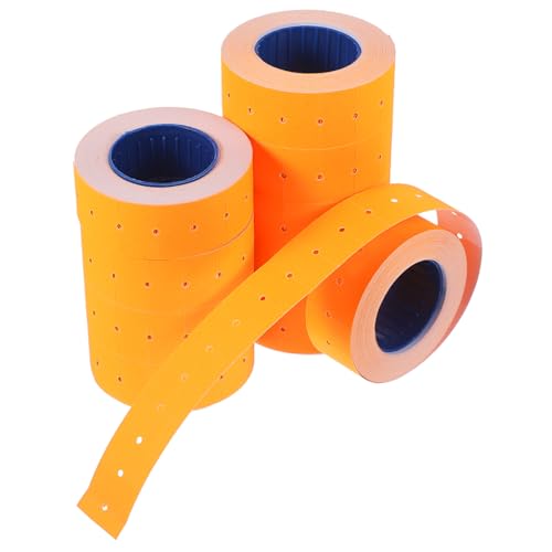 KICHOUSE 1 Rolle Preisschildpapier tags buisiness sticker Preisauszeichnung labels Klebeetikett Aufkleber selbstklebendes leeres Preisschild Klebeaufkleber Warenpreisaufkleber Orange von KICHOUSE