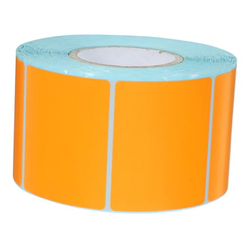 KICHOUSE 1 Rolle Thermopapier Express-etiketten Namensetiketten Aufkleber Selbstklebende Adressetiketten Selbstklebende Etiketten Thermoetiketten​r Rechtecke Beschriften Klebeetikett Orange von KICHOUSE