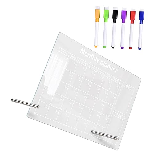 KICHOUSE 1 Satz Computerbildschirm Nachricht Anschlagtafeln Für Das Büro Whiteboardstift Briefbrett Staffelei Draht-pinnwand Aufkleberpapier Whiteboard-kalender Weiß Acryl Transparent von KICHOUSE