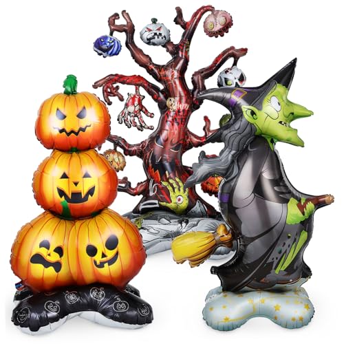 KICHOUSE 1 Satz Halloween-dekorationsrequisiten Hexenparty-ballons Halloween Aufblasbarer Ballon Halloween Aufblasbare Ballons Schädel Ballons Halloween-ballonmodell Aluminiumfolie von KICHOUSE