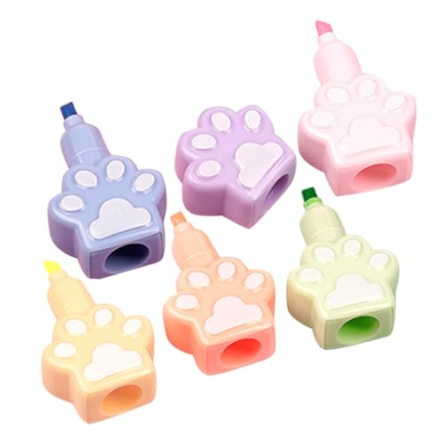 KICHOUSE 1 Satz Katzenpfoten-Textmarker Cartoon-Textmarker Katze Highlighters Pfoten hohe Liter bunt klein Markierstift beachten entzückender Textmarker Mark Stifte Plastik KICHOUSE 1 Satz Katzenpfoten-Textmarker Cartoon-Textmarker Katze Highlighters Pfoten hohe Liter bunt klein Markierstift beachten entzückender Textmarker Mark Stifte Plastik von KICHOUSE