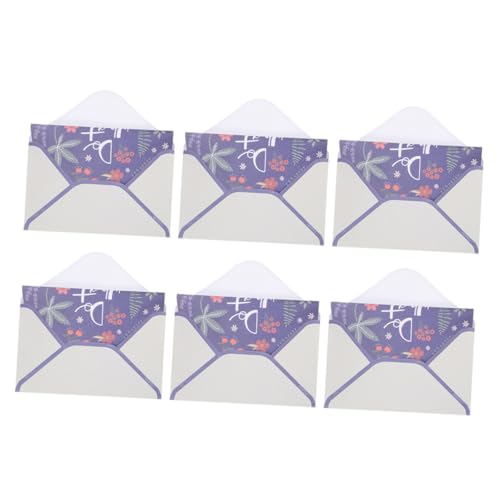 KICHOUSE 1 Satz Niedliches Blumenset geldumschläge umschlag postcards briefkarten hochzeitskarte fot Einladungsumschläge Partyzubehör kleine Umschläge kompakte Briefumschläge Papier Violett von KICHOUSE