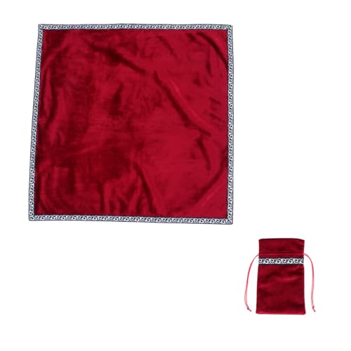 KICHOUSE 1 Set Tarot Tischdecke Wahrsagerei Samt Tischdecke Wahrsagerei Tischdecke Tarotkarten Taschen Tarot Tischplattenschutz Tarotkarten Tischdecke Verziertes Zubehör Dicker von KICHOUSE