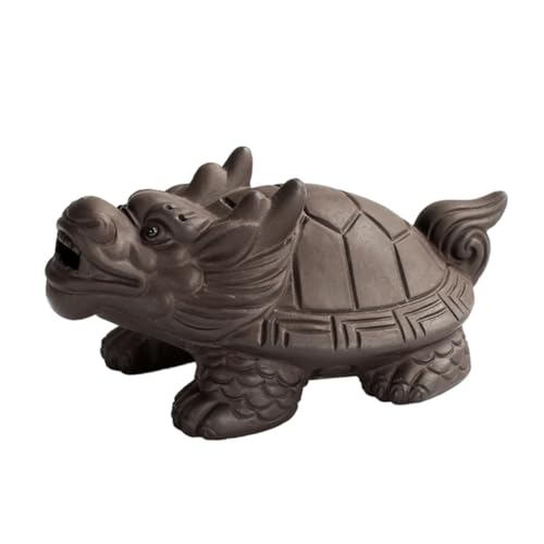 KICHOUSE 1 Stück Drachenschildkröte Dekorative Ornamente Chinesisches Zisha Teehaustier Teehaustier Dekoration Bezauberndes Schildkröten Mikro Landschaftsfiguren von KICHOUSE