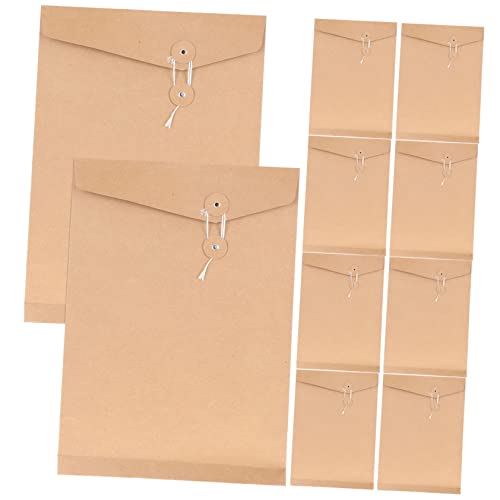 KICHOUSE 10 Stück Schnur Papierrolle Mappen Pappe Organizer Für Büropapier Dokumententaschen Ordner Schmal Din Umschläge Schnellhefter Aus Pappe Broschüre Dokumententaschen Zum Abheften von KICHOUSE