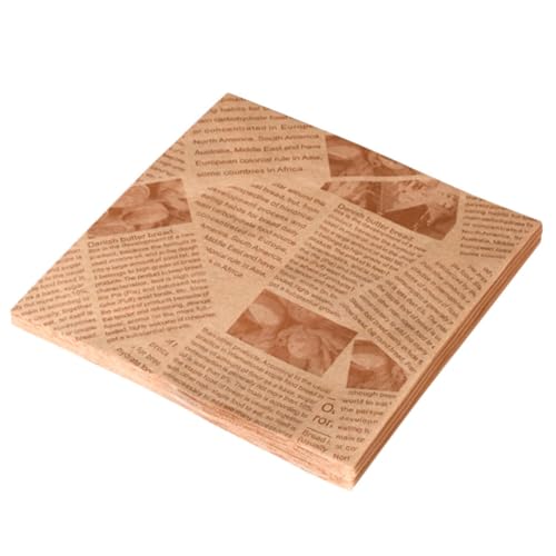 KICHOUSE 100st Gärkorb Für Brot Luftfritteusenpapier Brot Aus Papier Papierverpackung Für Burger Burgerpresse Chips-geschenkpapier Brotpapier Einwickeln Tabletts Pergament Roher Holzstoff von KICHOUSE