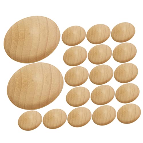 KICHOUSE 100st Treppenabdeckung Griffe Türlochplatte Rattan Modern Stecker Nummernschildlochstopfen Drahtdurchführung Post Maschendraht Knöpfe Kommode Panel Rundlochstopfen Lochkappen Holz von KICHOUSE