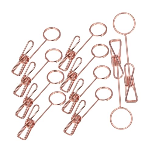 KICHOUSE 10St Fotoordner büromaterial bürozubehör karteikarten halter paperclips deko für schreibtisch Bildhalter für Tafelaufsätze Speisekartenhalter Kartenhalter aus Metall Eisen Golden von KICHOUSE