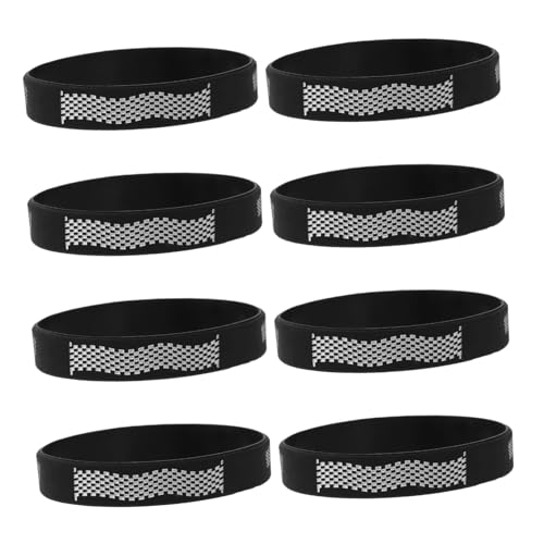 KICHOUSE 12 Stück Rennarmband Fitnessarmbänder Dekoratives Handgelenkarmband Sportarmband Für Mädchen Rennflaggenarmbänder Karierte Flaggenarmbänder Rennwagenarmbänder Schwarz von KICHOUSE