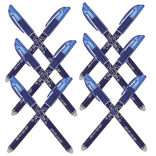 KICHOUSE 12-Teiliges Set löschbarer Stift löschbarer Gelstift flüssig blaue Gelstifte Nachfüllung löschbarer Tintenstift Farbtöne feine Stifte Tintenstifte Masse 0,5 Stift Radiergummi Blue von KICHOUSE