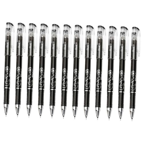 KICHOUSE 12St löschbarer Gelstift gelstifte gelpen Neutral pens abwischbare stifte schulzubehör löschbarer Schreibstift Kugelschreiber blau Student Gelstift Gel-Tintenstift Plastik Black von KICHOUSE