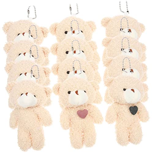 KICHOUSE 12st Teddybär-Puppe Kuscheltier Schlüsselanhänger Bären Partygeschenke Tragen Plüsch Kette Taschen Abschluss Bär Ausgestopft Tiere Stofftier Bär Stofftier Für Teenager Pp Baumwolle von KICHOUSE