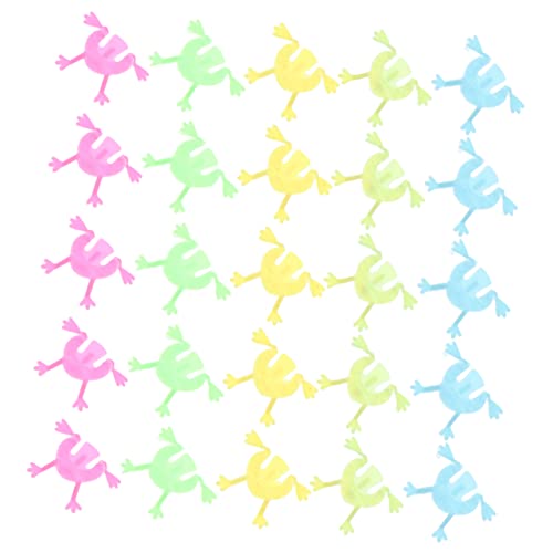 KICHOUSE 140 Stück Mini springender Frosch für kinderspielzeug Sprungfrosch- Outdoor- Finger drücken Frösche frösche springen PVC von KICHOUSE