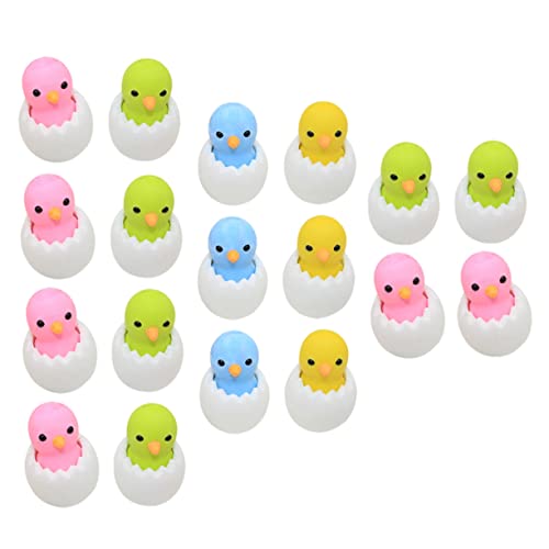 KICHOUSE 18 Stk tierischer Radiergummi Hühner Radiergummis tragbare Radiergummis für Kinder erasers for schulsachen Studentenzubehör Radiergummis für den täglichen Gebrauch Plastik von KICHOUSE