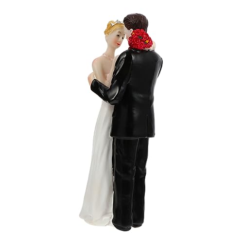 KICHOUSE 1Stk Schmuck für Braut und Bräutigam Braut-Bräutigam-Figur Jubiläumstorte Figur Hochzeitstortenaufsatz hochzeitsdeko the wedding party Hochzeitstorte-Ornament Topper aus Kunstharz von KICHOUSE