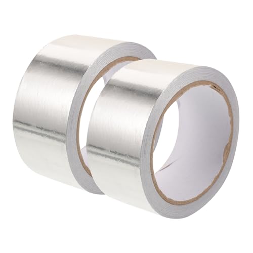 KICHOUSE 2 Rollen Selbstklebendes Aluminiumfolienband Extra Starkes Isoliertes Alu Klebeband Für Abdichtungen Und Reparaturen Robust Und Vielseitig Einsetzbar Ideal Für Dämmung Und von KICHOUSE