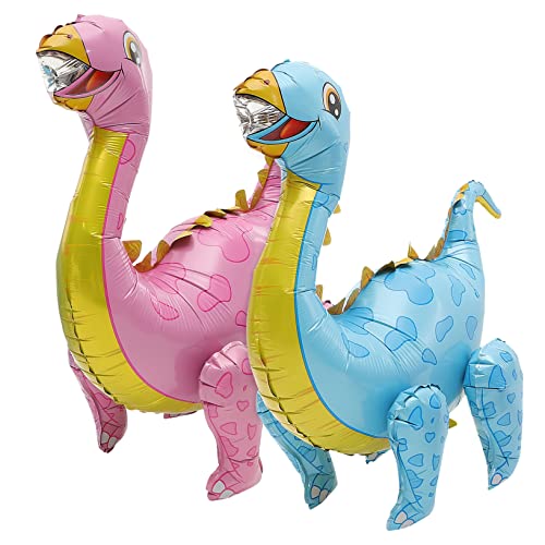 KICHOUSE 2 Stück Aluminiumfolie Dinosaurier Luftballons Für Kindergeburtstage Bunte Dekoration Für Partys Feste Und Besondere Anlässe Ideal Für Kleine Dino Fans von KICHOUSE