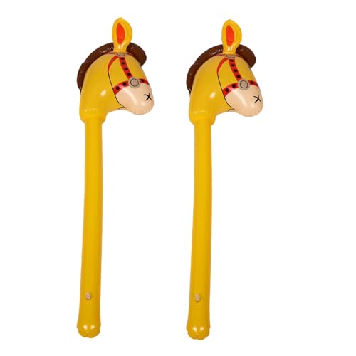 KICHOUSE 2 Stück Aufblasbarer Pferdekopf Für Kinder Spielzeug Kinder Tierkostüme Cowboy Kostüme Bekleidung Aufblasbares Kostüm Für Kinder Ornament Aufblasbare Partydekorationen von KICHOUSE