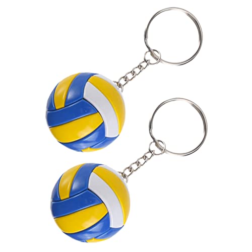 KICHOUSE 2 Stück Volleyball Modell Spielzeug Fußball Schlüsselanhänger Volleyball Schlüsselanhänger Autozubehör Auto Schlüsselanhänger Sport Exquisiter Schlüsselanhänger Volleyball von KICHOUSE