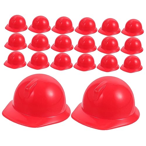 KICHOUSE 20 Stk Mini-Spielzeughelm Modell Spielzeugpuppenhelm 20 Stück (blau) Bauhut für Kinder Ingenieur-Hardcap Spielzeuge Modelle Puppenhut Miniaturpuppen-Schutzhelm Abs von KICHOUSE