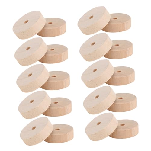 KICHOUSE 20 Stück Holzräder Spielzeug Kleine Holzräder Mini Holz Bastelräder Für Heimwerker Basteln Autos Spielzeug Malerei Holzbearbeitung Stecktafeln 35 Mm von KICHOUSE