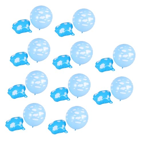 KICHOUSE 20 Stück Partydekoration Wolkenballon Partybevorzugung Dekorative Luftballons Für Geburtstag Wolkenförmige Luftballons Aufblasbare Geburtstagsballons Aluminiumfolienballons von KICHOUSE
