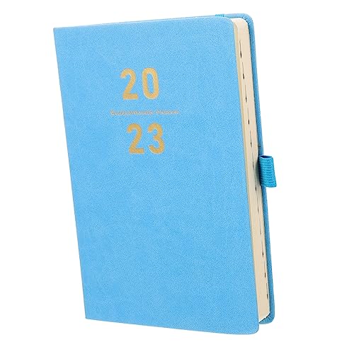 KICHOUSE 2023 dekoratives A5-Notizbuch Englischer Tagebuchblock notizbuch für die arbeit business notebook studienplaner notebooke dekoratives Planer-Notizbuch A5 Notizblock Kunstleder Blue von KICHOUSE