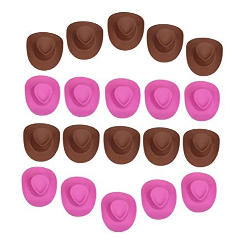 KICHOUSE 20St Mini-Cowboyhut kleine Cowboyhüte zum Basteln Puppenhut Massenspielzeug Hüte Masse Mini-Hut Spielzeug für Kinder kinderspielzeug Puppenhüte kleine Hütchen zum Basteln Plastik von KICHOUSE