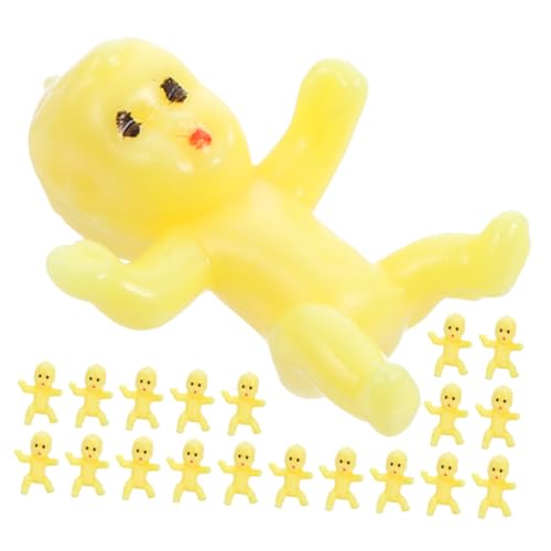 KICHOUSE 20St Mini- -Eiswürfel kleine Plastik Babys Mini-Plastikbabys Mini-Babys zur Dekoration winzige Plastikbabys kleine Plastikbabys entzückende Plastikbabys Yellow von KICHOUSE