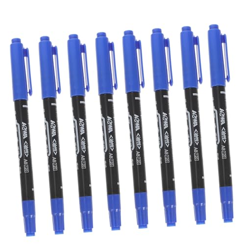 KICHOUSE 20st Doppelseitiger Markierungsstift Trocken Löschen Markierungen Markerstifte Mit Feiner Spitze Mehrzweck-ölmarker Whiteboard-marker Trocken Abwischbar Trockener Löschstift Blue von KICHOUSE