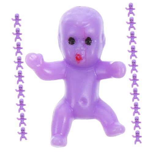 KICHOUSE 20st Mini- -eiswürfel Babyspielzeug Babyfiguren Mini-Babys Aus Kunststoff Partyzubehör Kleine Babypuppen Badespielzeug Für Babys Kleine Mini-Babys Kleine Babys Violett Plastik von KICHOUSE