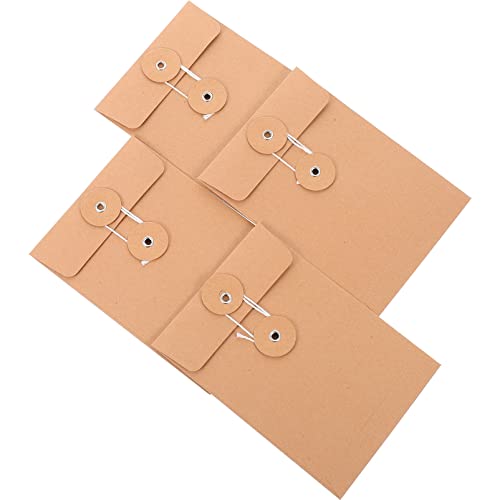 KICHOUSE 25 Stück Profilfoto Tasche Kraftpapier Umschläge Schnur Dokumententasche Dokumententasche Vertikale Aktenhülle Kraftpapier Projektumschlag Papiere Organizer Kraftpapier von KICHOUSE