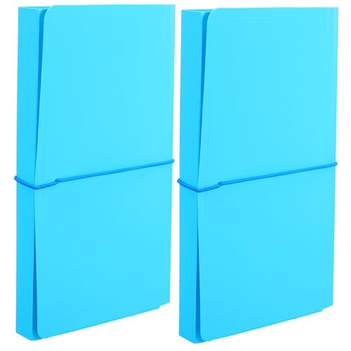 KICHOUSE 2St Mappe aufbewahrungsdose storage boxes büromaterial plastiktüten Plastikdokumentenhalter Ordnertrenner Unterlagen Türhaken Dokumentenorganisator Aktenordner pp-Material Blue von KICHOUSE