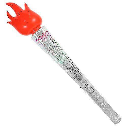 KICHOUSE 2St Simulationsbrenner Spielzeug Spaßfackel aufblasen sprengen gefälscht glühen toys jucarii pentru copii werkzeug Taschenlampe Kinderbedarf Sporttreffen Fackel Plastik Silver von KICHOUSE