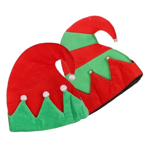 KICHOUSE 2St Weihnachtselfenmütze Elfenmützen für Kinder hässliche Elfenmütze weihnachtsparty accessoires Weihnachts-Elfenhut Requisiten für Weihnachtsfeiern Weihnachtsmützen verkleiden von KICHOUSE