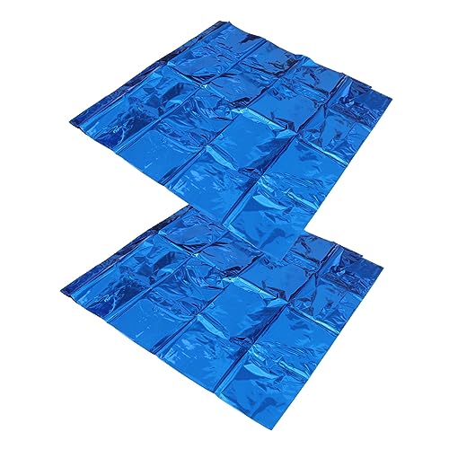 KICHOUSE 2st Einweg-tischdecke Küchentischdecke Tischdecke Für Den Außenbereich Tischschutz Heimdekoration Tischdecken Für Den Außenbereich Outdoor-dekor Partyzubehör Blue Aluminiumfolie von KICHOUSE