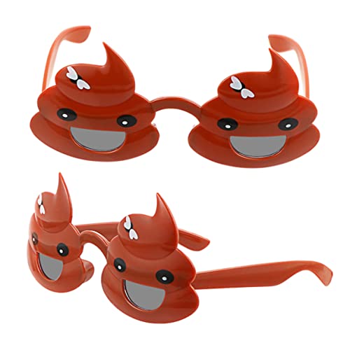 KICHOUSE 2st Poop-Brille Halloween-Party-Trick-Brille Sonnenbrille Für Karnevalsbrillen Requisiten Spielzeug Neuartige Partybrille Geburtstagsfeier Brille Scherzbrille Brown Abs von KICHOUSE