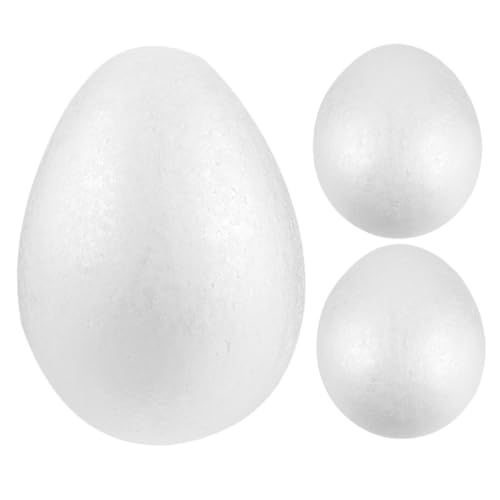 KICHOUSE Ostern 3 Pack Von Schaumstoffen Fake Eier Blank Ostereier für Spielzeug Mädchen Körbe von KICHOUSE