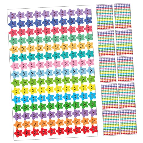 KICHOUSE 30 Blätter Pentagramm-aufkleber Sterne-belohnungsaufkleber Funkelnde Sternaufkleber Motivationsaufkleber Belohnungsetiketten Aufkleber Für Colorful Pergamin-trägerpapier von KICHOUSE