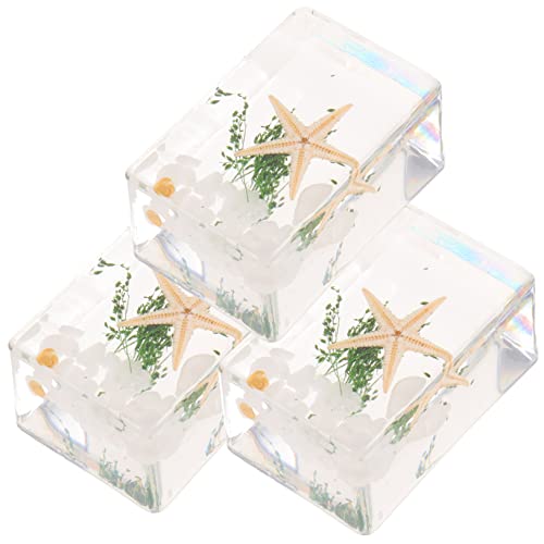 KICHOUSE 3St Kunsthandwerk aus Harz Desktop- -Tiere-Dekoration transparent Meerestiere für den Desktop büro dekoration office decoration Desktop-Schmuck multifunktionales Harzdekor von KICHOUSE