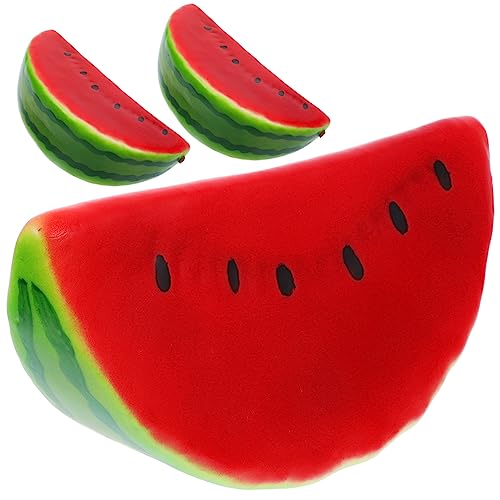 KICHOUSE 3st Realistische Wassermelonenscheibe Lebensechtes Fruchtmodell Simulation Von Wassermelonenscheiben Gefälschte Wassermelone Wassermelonenscheiben- Wassermelonen- Schaum von KICHOUSE