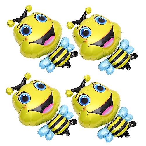 KICHOUSE 4 Stück tierischer Ballon ballonie kidsballonie Neuheit Ballon Dschungel-Heliumballons Ballonauto luftballons dekorative Tierballons Tiere Folienballons Aluminiumfolie Yellow von KICHOUSE