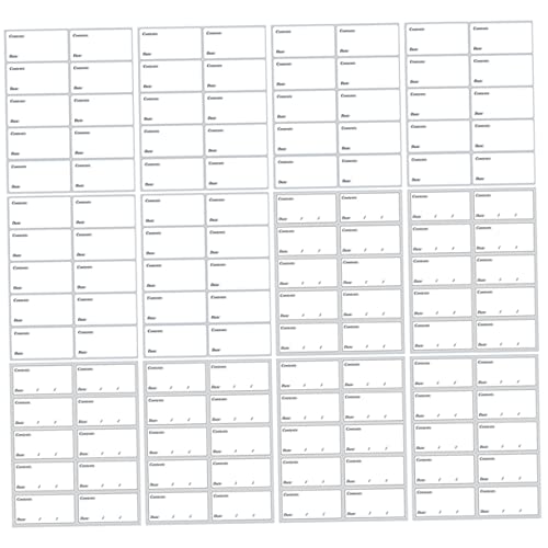 KICHOUSE 40 Blatt Leere Lebensmitteletiketten Wiederablösbare Etiketten Für Marmeladengläser Und Selbstklebende Aufkleber Für Küche Und Haushalt Ideal Für Flaschen Und von KICHOUSE
