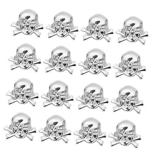 KICHOUSE 48St Piraten ring Totenkopfringe Kinderringe Schmuck Ringe halloween costume halloween kleidung orgien spielzeug Zubehör für Piratenpartys Schädelring für Kinder Plastik Silver von KICHOUSE