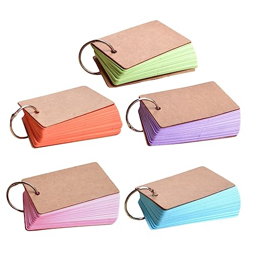 KICHOUSE 5 Farbiger Notizblock Lernkarten leer leere Revisionskarten für Karten einfache Karten Karteikarten mit Ring Notizen Notizkarten mit Ring Mini-Karteikarten Papier KICHOUSE 5 Farbiger Notizblock Lernkarten leer leere Revisionskarten für Karten einfache Karten Karteikarten mit Ring Notizen Notizkarten mit Ring Mini-Karteikarten Papier von KICHOUSE