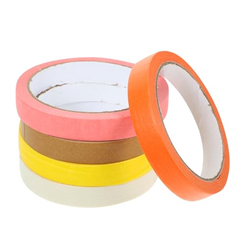 KICHOUSE 5 Rollen DIY-Bänder dekoratives Washi-Tape Haltbares Abdeckband Scrapbook-Klebeband scrapbooking zubehör schulmaterial Washi-Tape-Aufkleber Washi Tape für DIY Krepp-Papier von KICHOUSE